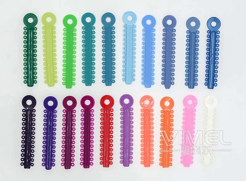 Dental Orthodontic Elastic Ligature Tie with Various Colors