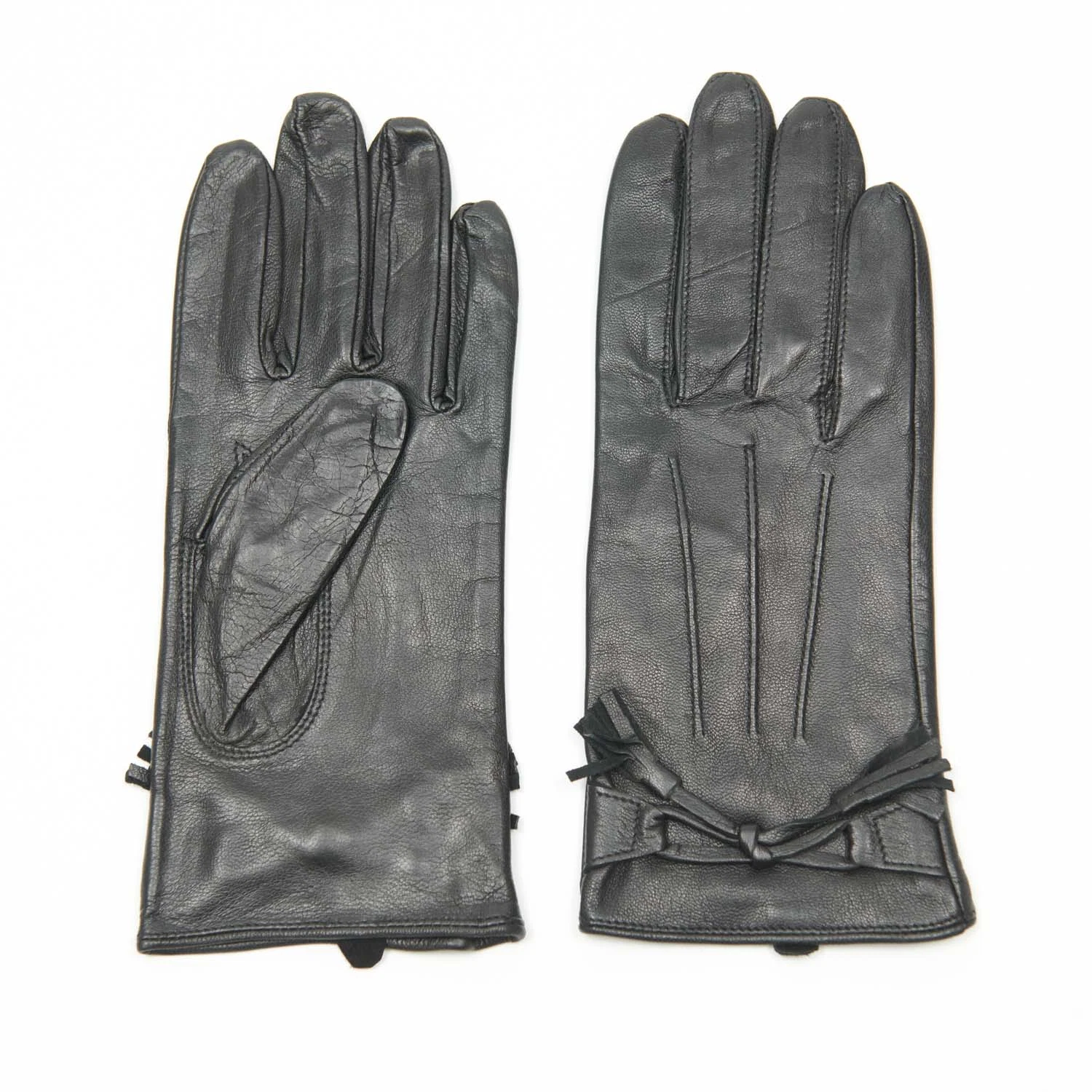 Wholesale/Supplier Custom Women Men Winter Soft Sheep Black Patent Leather Gloves