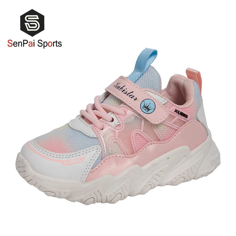 Customized Girl Sports Sneakers Fashion Flyknit ODM Injection Kid Casual Shoes