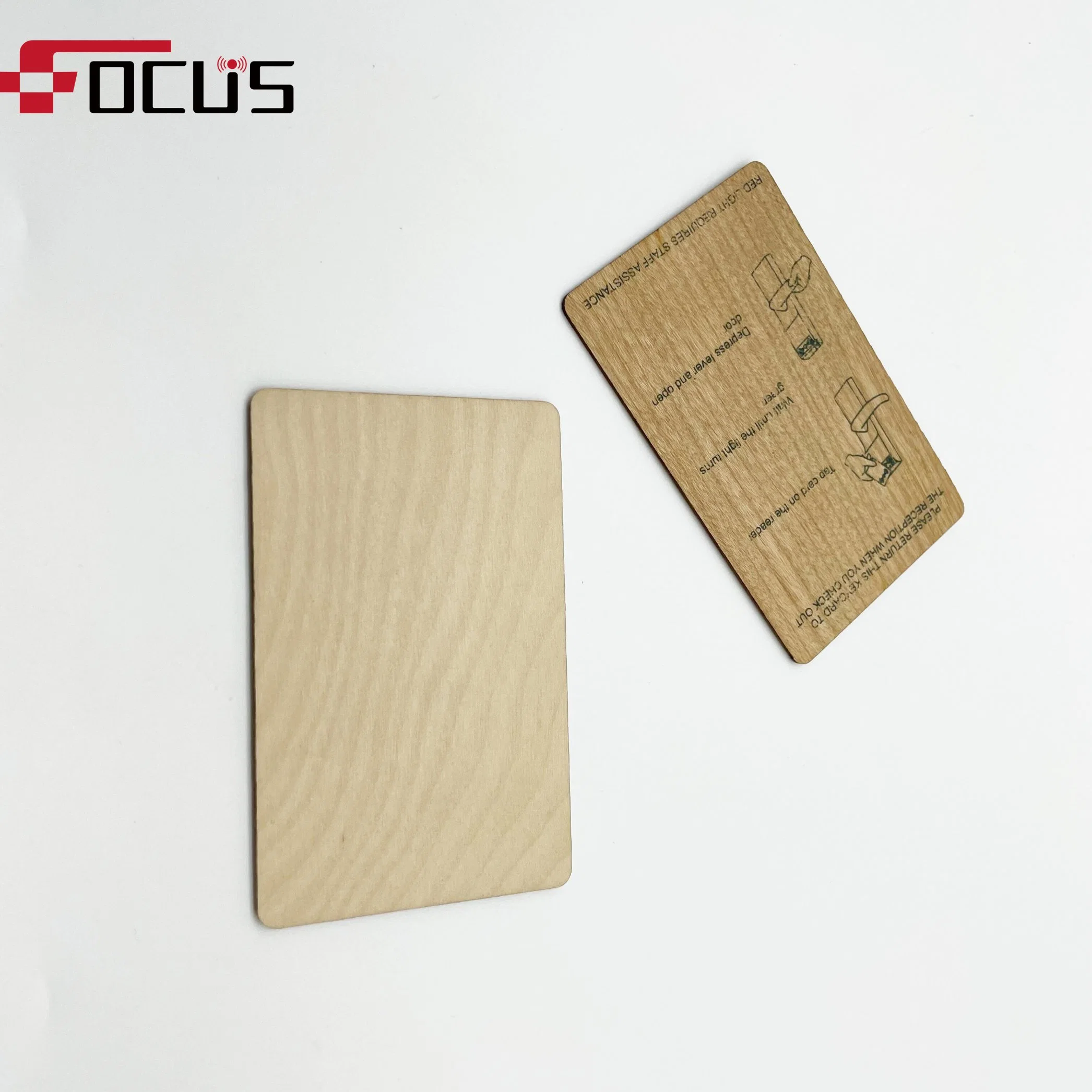 Wood RFID Card Wooden Card Hotel Card Laser Printing and Silk Printing