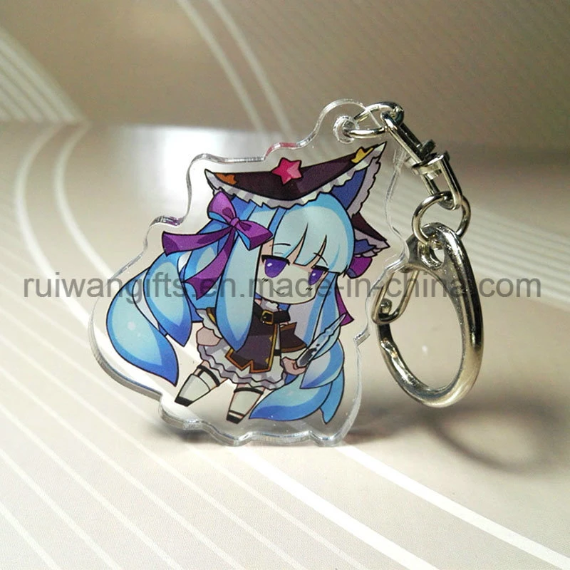 Custom Animation Transparent Acrylic Keychain for Souvenirs