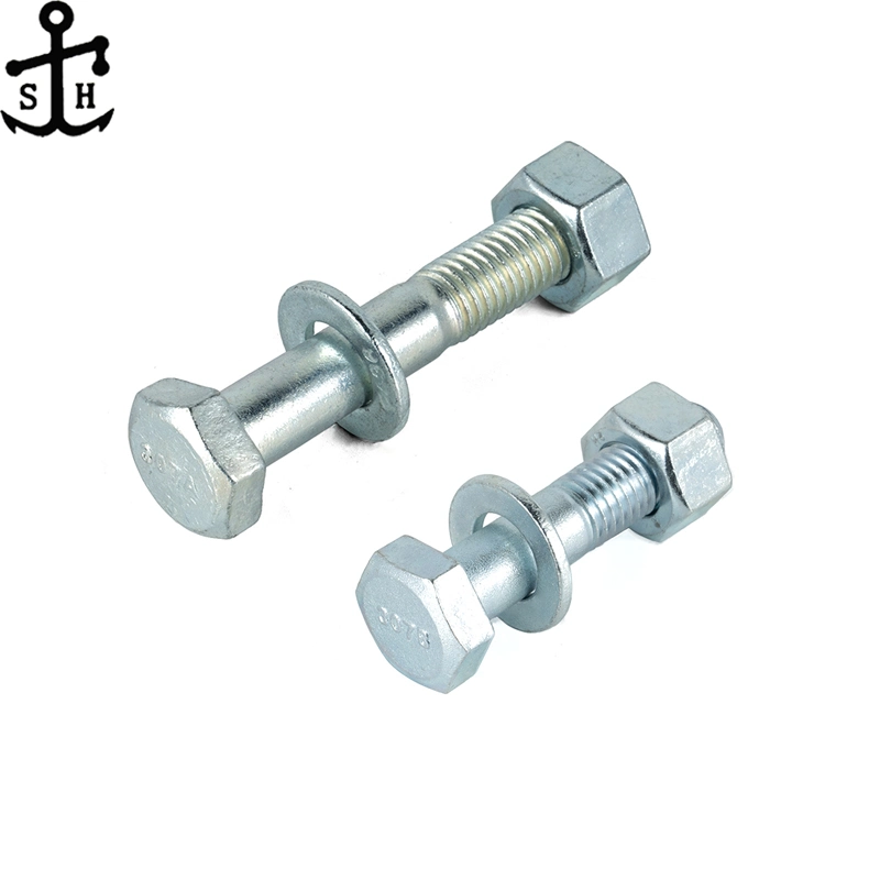 Factory Customized ASME/ANSI B18.5 307A 307b Unc Unf Zinc Plated Hexagon Bolt and Nuts and Washers Made in China