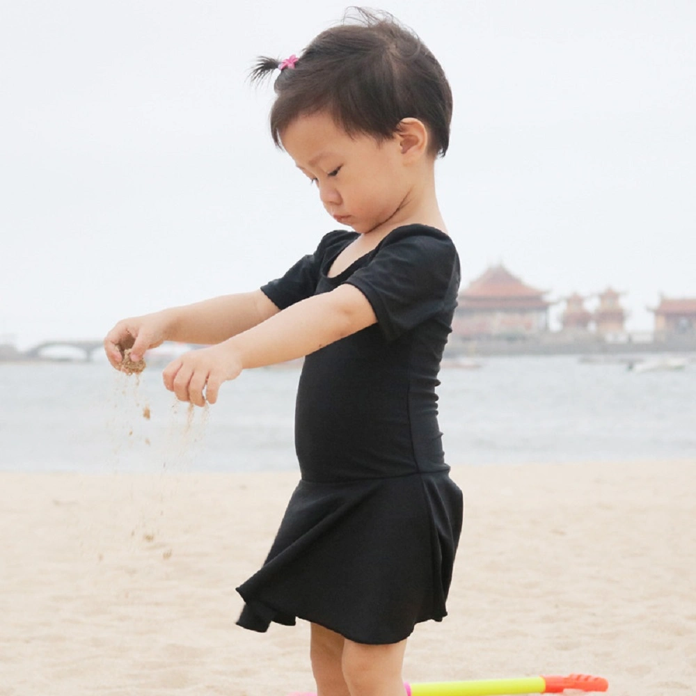 Basic Moves Short Sleeve Leotard with Attached Skirt Wbb17480