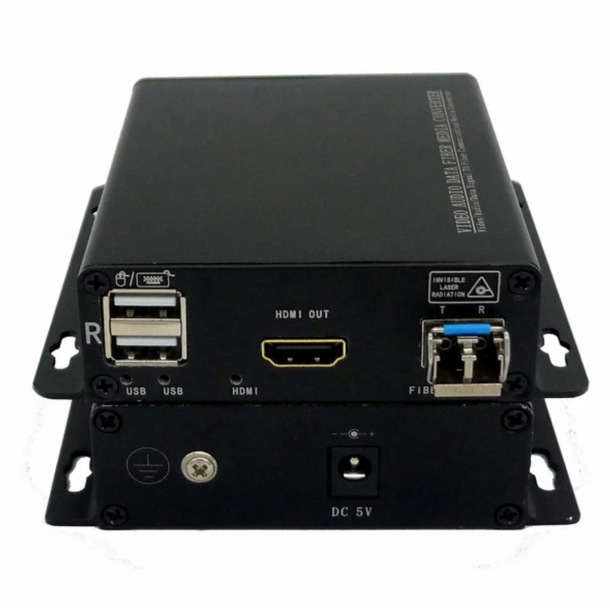 4K HDMI-Fiber Extender 4K HDMI to Fiber Converter 4K Kvm HDMI+USB to Fiber Optical Transmitter and Receiver HDMI