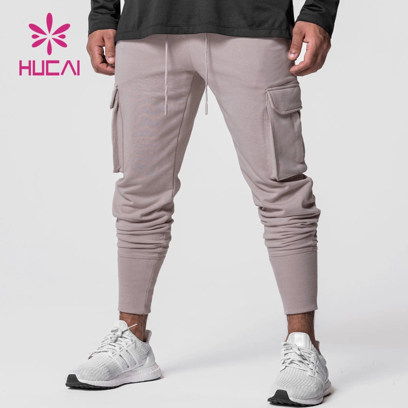 Etiqueta privada OEM Factory Suit Side Zipper Pocket pantalones de chándal personalizados Pantalones de jogging para hombre