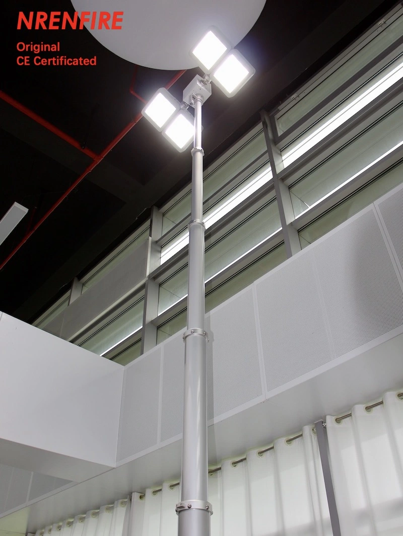 Fire Truck Mounted Pneumatic Telescopic Mast Light Tower-6m Height (7.5m, 9m, 12m available)