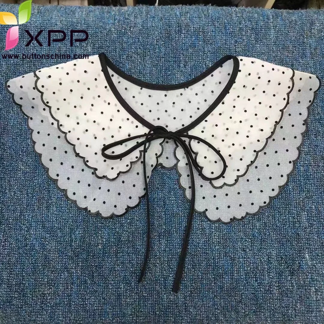 3D White Good Cotton Neck Collar Lace