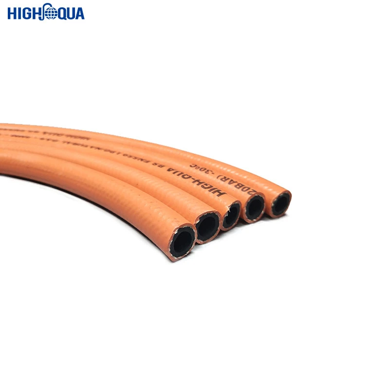 Flexible Soft Orange PVC Plastic Propane LPG Gas Pipe 50 Meters Roll Heavy Duty Gas LPG Hose