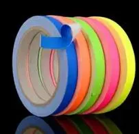 Fluorescent Neon Gaffer Tape-5 Pack Cloth Matt Finish Is Reactive Under UV Blacklight Spike Tape