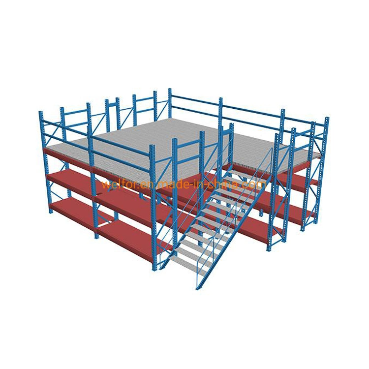 Assemble Warehouse Racking Multi-Tier Racking Support Steel Platform Mezzanine