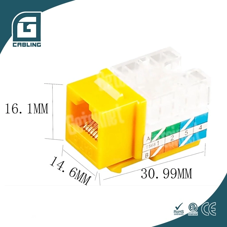 Gcabling UTP Keystone Jack Wall Plate Data Outlet Insert Modular Socket RJ45 Cat5e CAT6 Punch Down Networking 568A 568b Ethernet Keystone

Plaque murale pour prise de données à clé UTP Gcabling, insert de sortie modulaire pour prise RJ45 Cat5e CAT6, connexion par poinçonnage 568A 568b, keystone Ethernet.