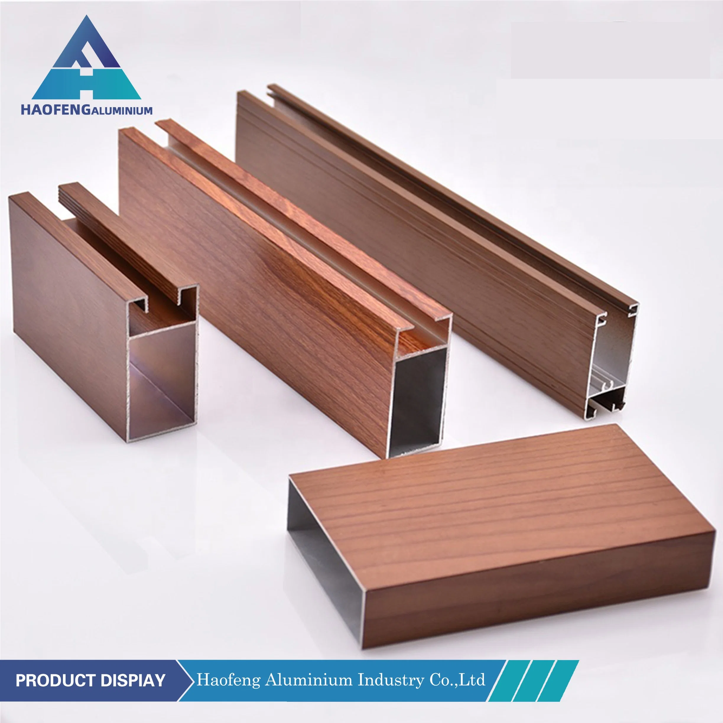 Wooden Color Extrusion Profile Square Shape Hardness Aluminum Alloy