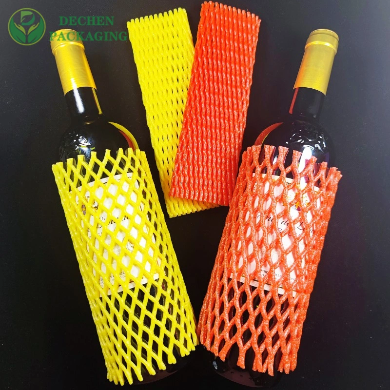 Meias em malha PE de plástico para vinho para embalagem de garrafas de vidro Líquido