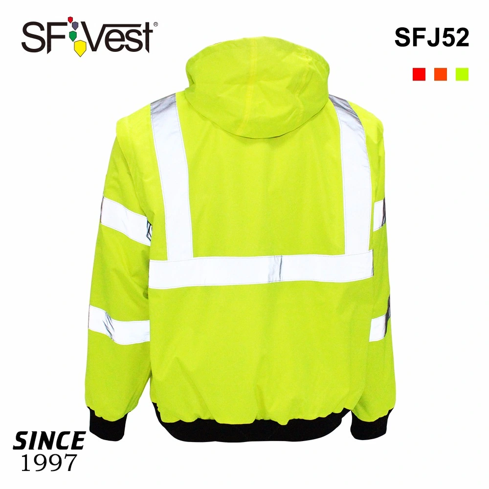 2020 Fluorescent Workwear Clothes Bomber Jackets Work Wear Winter Construction Workwear