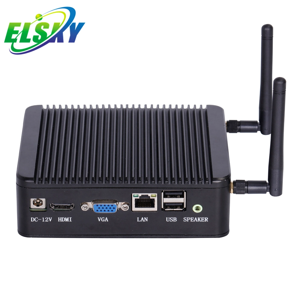 Vente chaude Elsky Fanless Pocket Nano Mini PC Dual Cores J1900 Processeur pour Ordinateur de Contrôle Industriel PC Industriel.