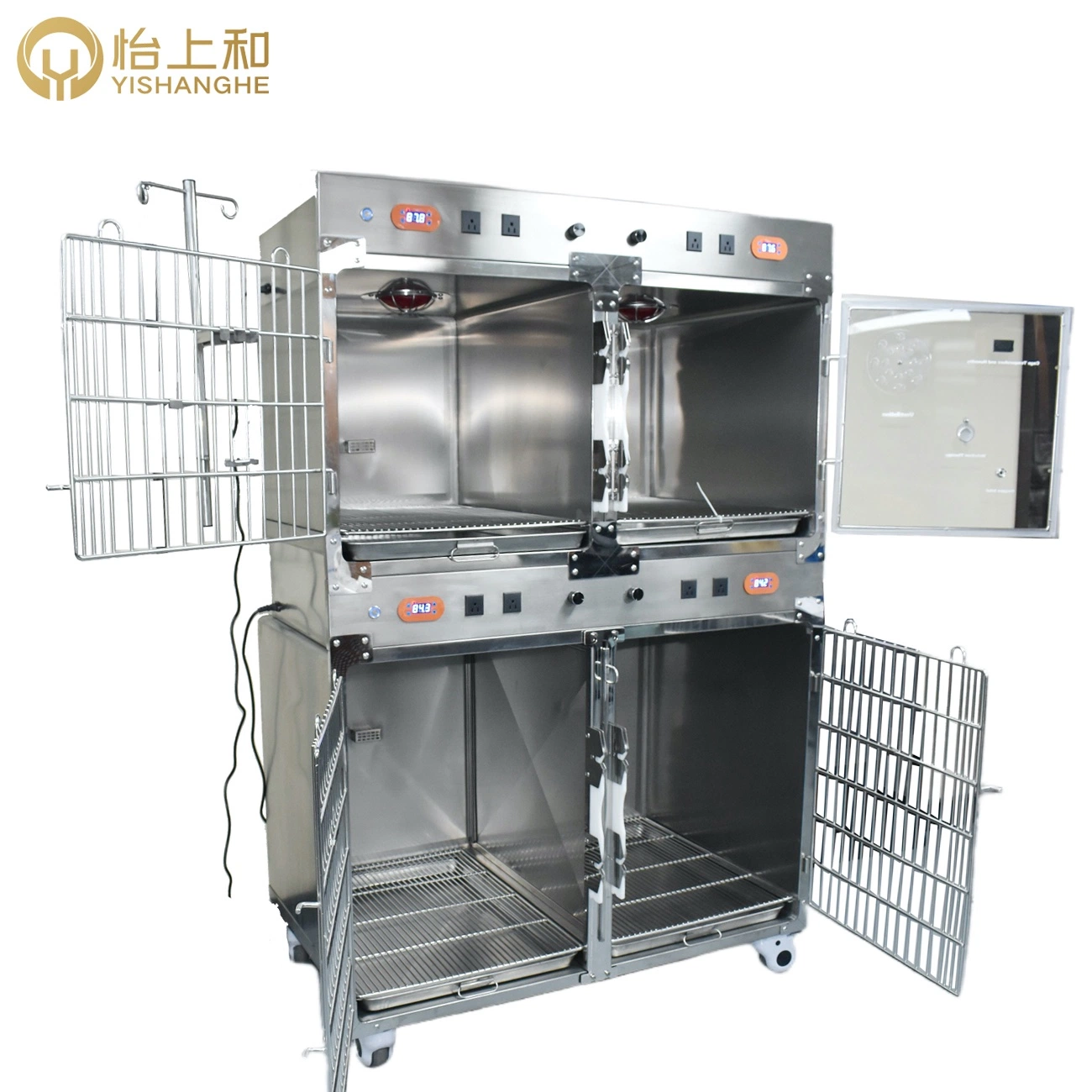 Stainless Steel Veterinary Animal Pet Incubator Oxygen Cage Dog Cage for Sale