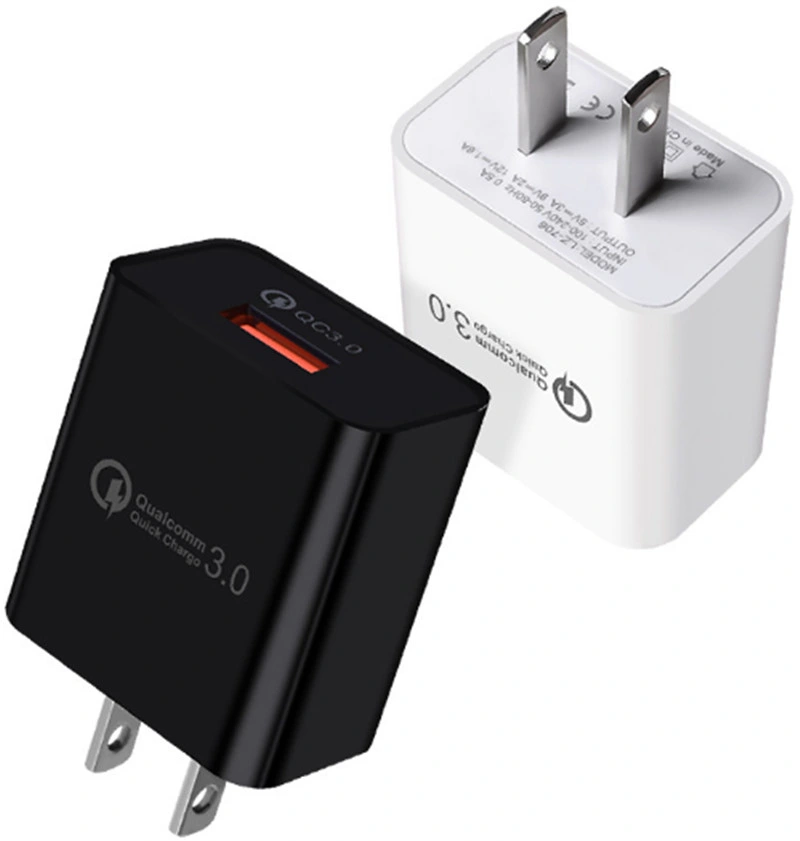 QC 3,0 3A 18W Cargador rápido pared del concentrador de carga Adaptador de alimentación USB A EU EU Europa 2 conector macho de clavijas Cargador