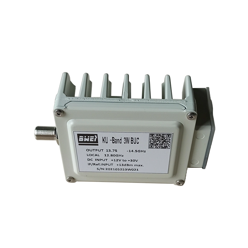 2W/4W/8W/10W/12W/15W Outdoor Model RF Satellite Ku Upconverter Buc L Band to Extended Ku Band 13.75 -14.5GHz N Type