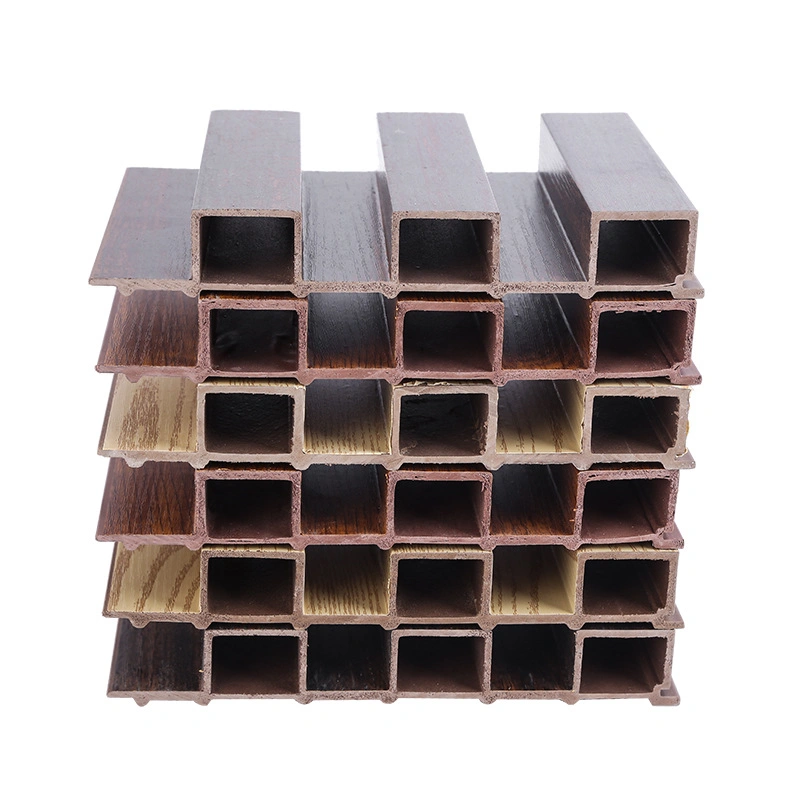 on Sale Pergola Wall Decoration Hollow WPC Timber Tube Wood PVC Composite Interior Decoration