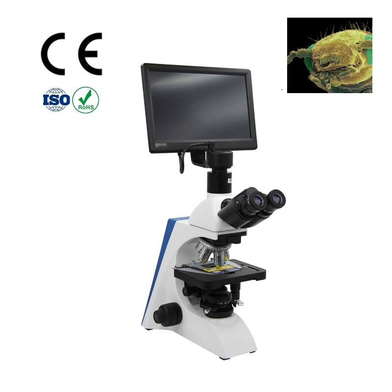 1600X Trinocular Biological Student Microscope with Eyepiece Tube Dia. 30mm 360 Degree Rotatable