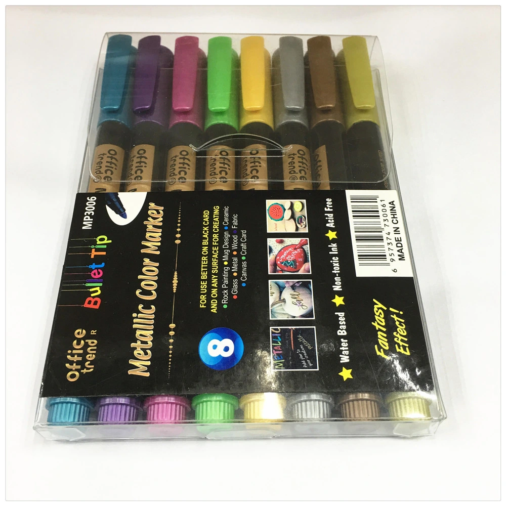 Conjunto do Marcador de cores metálicas Non-Toxic Stationery Office Oferta