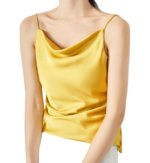 Custom Wholesale/Supplier Women Pure Silk Tank Top Summer Camisole Top