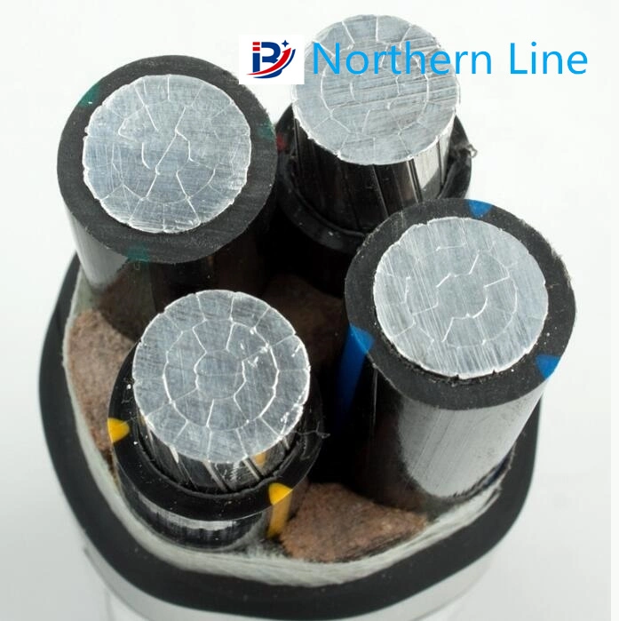 Copper XLPE Power Cable 4-Core 25 35 95 185mm2 PC 4-Core Armored DC High-Voltage AC Power Cable