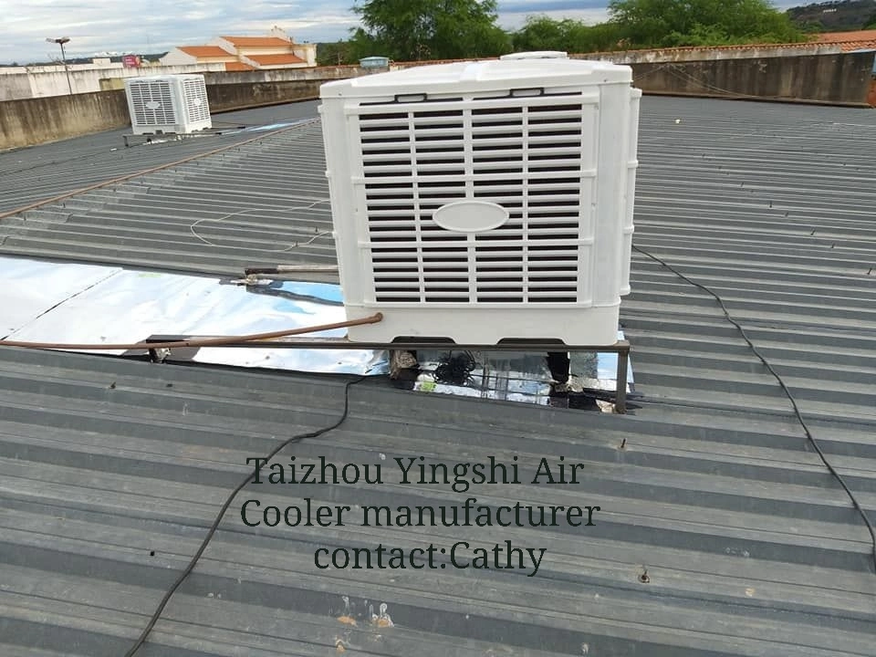 18000CMH 20000CMH 1.1 Kw 1.5 Kw Low Noise Energy Saving Wall Mounted Industrial Commercial Evaporative Swamp Duct Air Cooler with CE