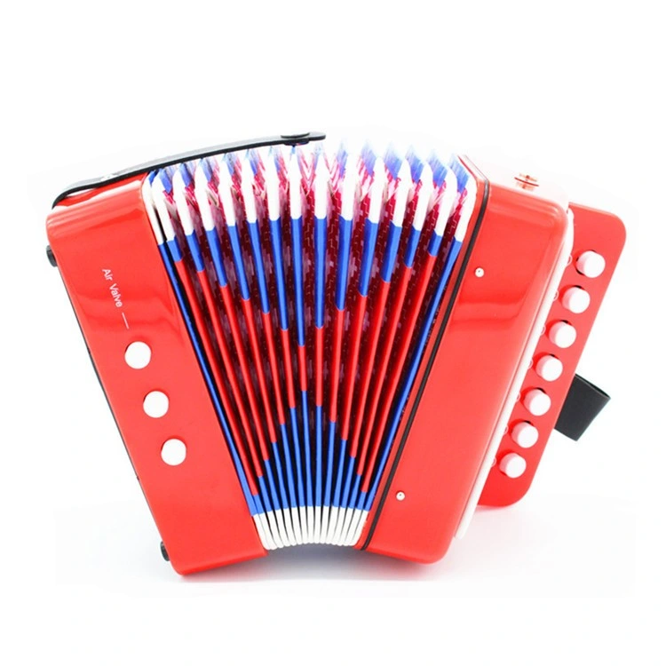 Factory Direct 7 Keys Button Accordion 2 Bass Plastic Child Kid Beginner Toy Musical Instruments for Sale