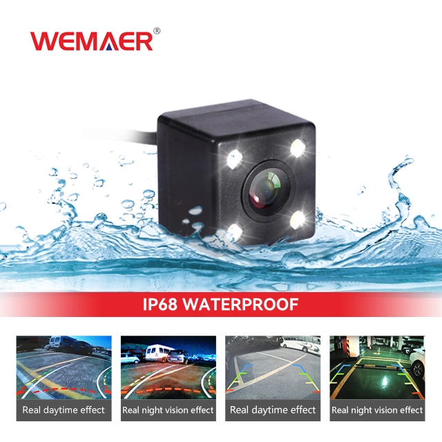 Wemaer Universal Parking Assist System LED 170 Wide Angle Waterproof Shockproof Night Vision Backup Reverse Rear View Camera
