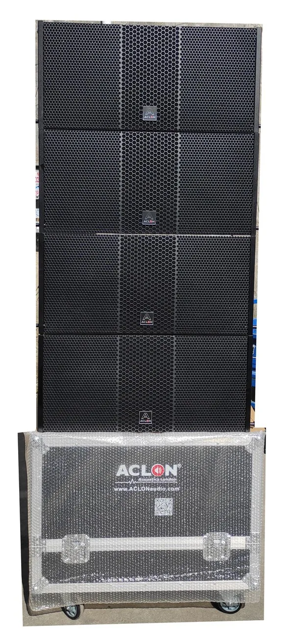 Aclon Dual 10inch Neodynium Plywood Speaker DSP Active Line Array (LAM210A)