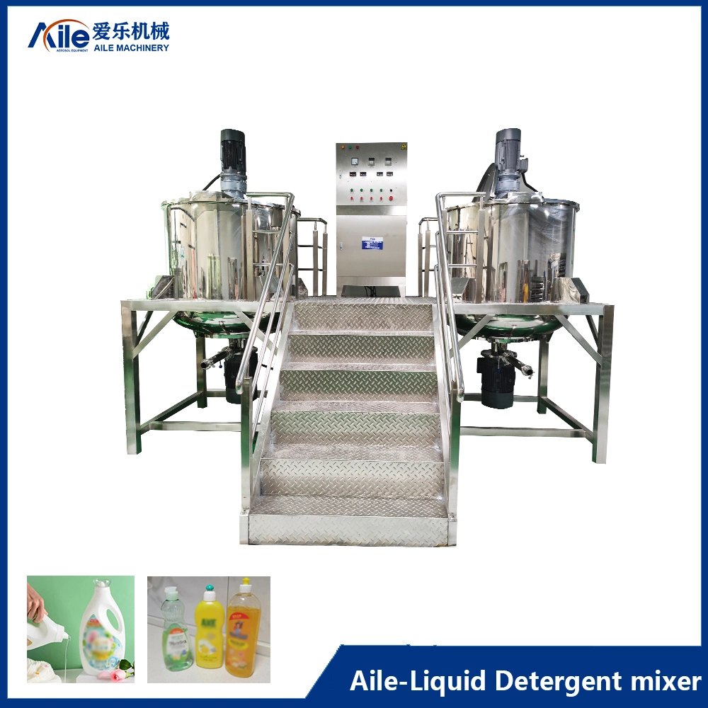 Low Price Chemicals Production Equipment 100L Double Layers Liquid Soap Making Detergent Mixing Machine