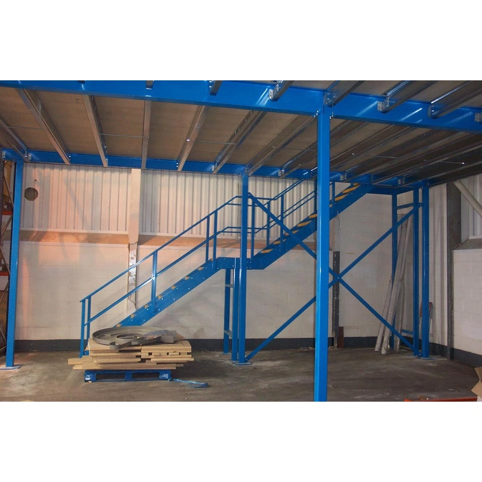 SP195 Metal storage mezzanine rack mezzanine stairs