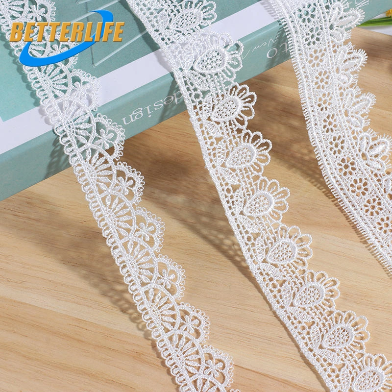 Nylon White Lace Embroidered China Wholesale Fabric Skirt Decoration Just a Trim Customized Logo Factory Price Professional Bulk Bronze Purfle