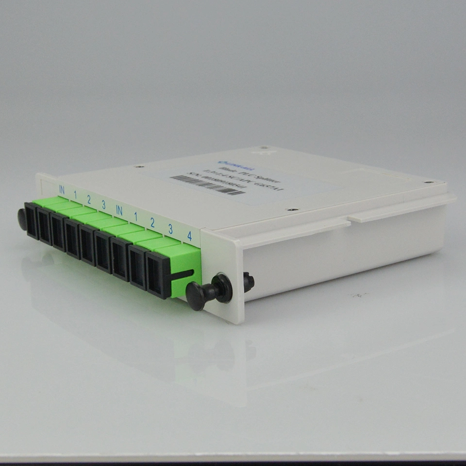 FTx SM Blade Type Fiber Optic PLC Splitter مع مفتاح التحكم في درجة الماجستير المحول