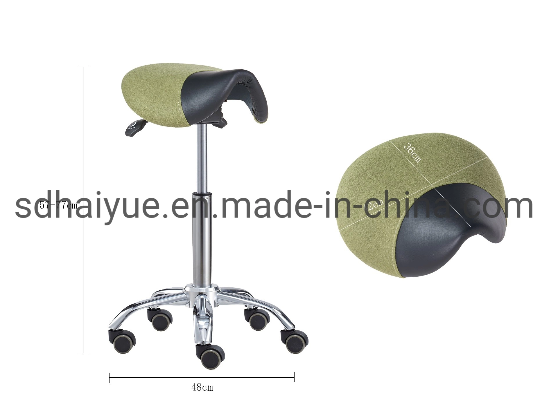 Specail Design Ergonomic Tilt Saddle Seat Stool Lab Chair