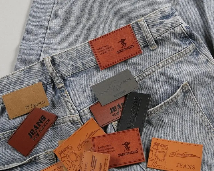 Producto nuevo logotipo de marca personalizada etiqueta etiqueta cuero pu ropa accesorios para los pantalones vaqueros/T-Shir/bolsas