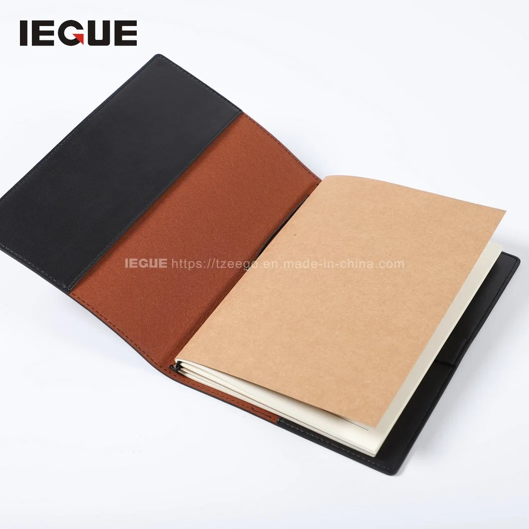 Custom Promotion A5 Leather Deboss Logo Business Journal Notebook with Pen