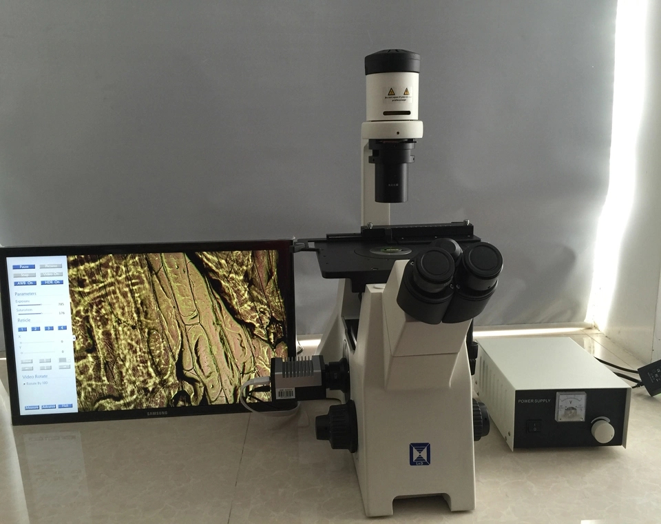 El nivel de investigación biológica microscopio invertido (LIB-305)