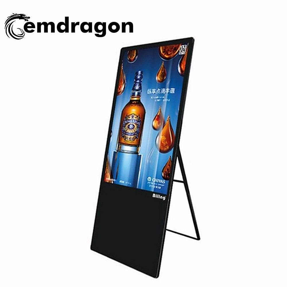 32 Inch Easy-Carry Portable Restaurant Digital Signage Menu Board Vertical Display Android Ad Player LED Advertising Screen