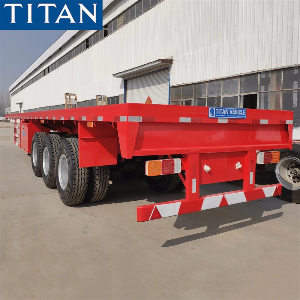 Titan Contenedor 20/40/Utilidad/carga de la plataforma/plana/lateral/valla de cama plana Camión Tractor remolque semi