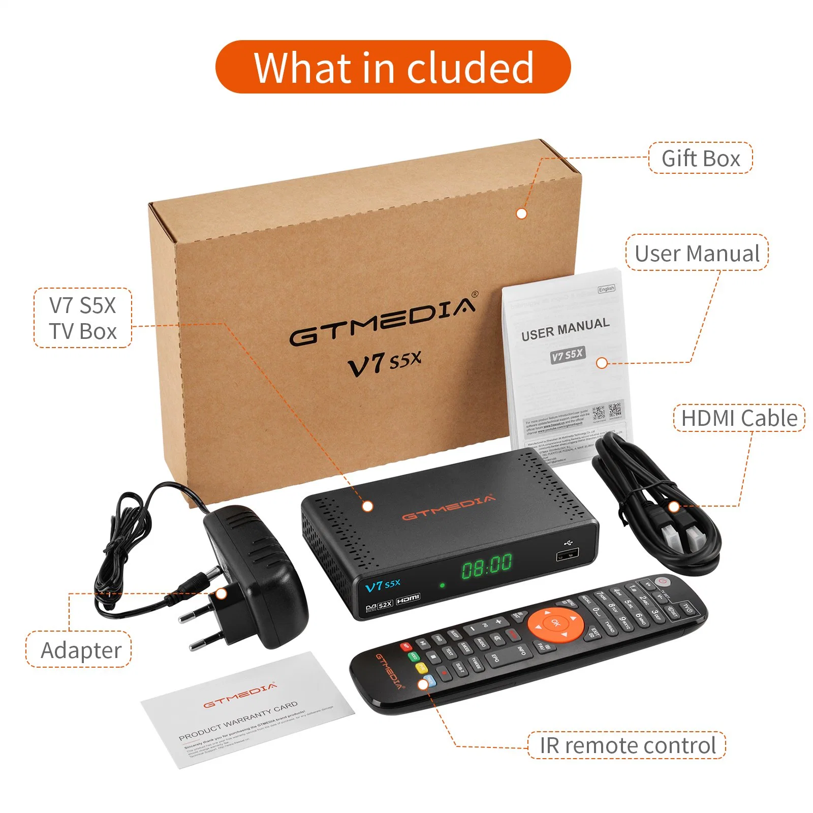 Gtmedia V7 S5X Full HD Satellite TV Receiver Support Multi-Stream