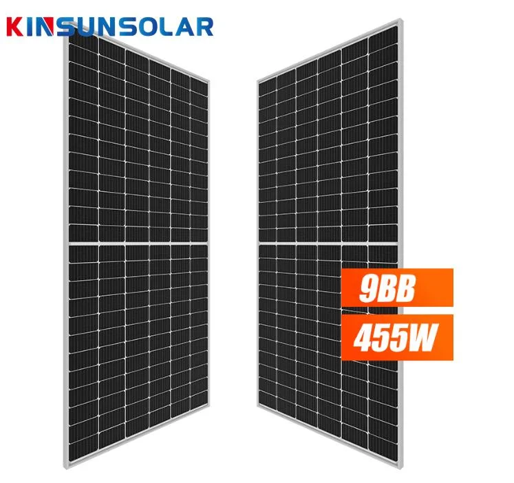 415W 420W 430W 440W 450W Panneau solaire monocristallin à demi-coupe pour système d'énergie solaire.