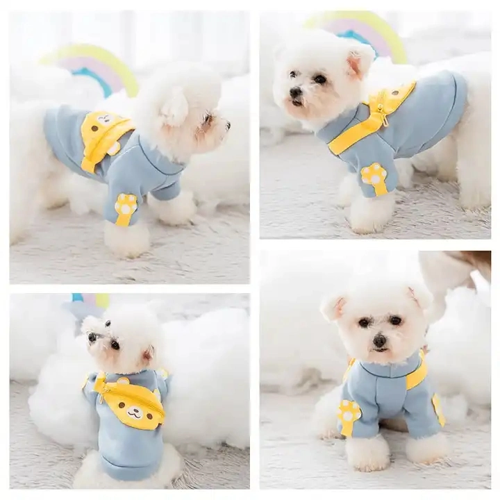 New Style Vest Designer Plain Puppy Clothes with Bag Accessories Funny Winter Pet Apparel