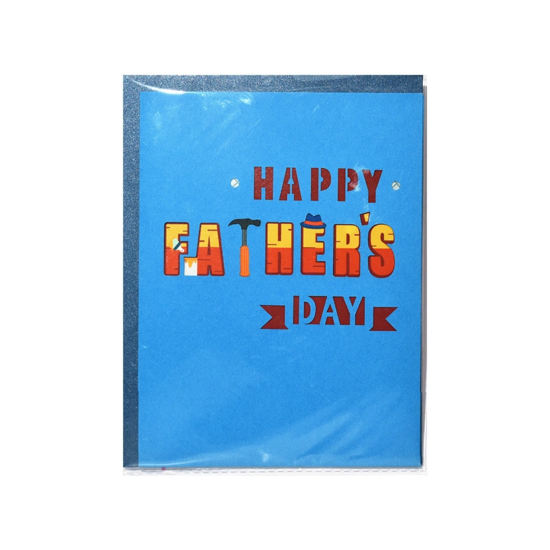 China Wholesale/Supplier Fashion Happy Father&prime; S Day 3D Printing Thank You Greeting Cards