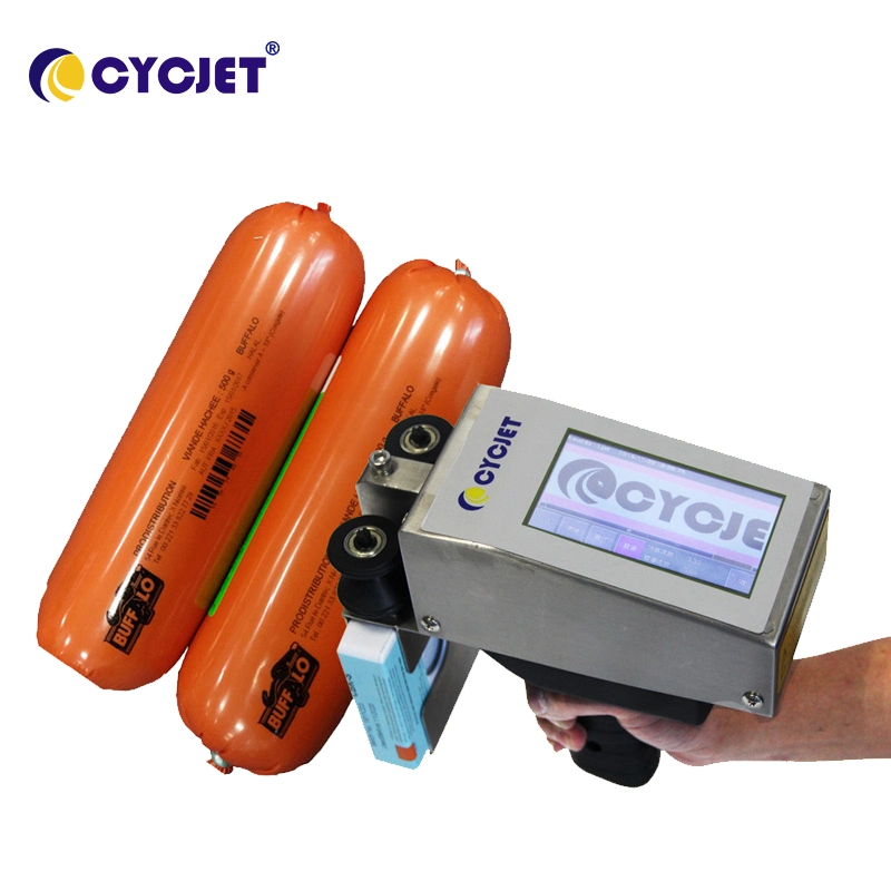 Cycjet Hot Sale Mobile Handheld Tintenstrahldrucker für Metall-Eimer Stahlrohr Außendruck