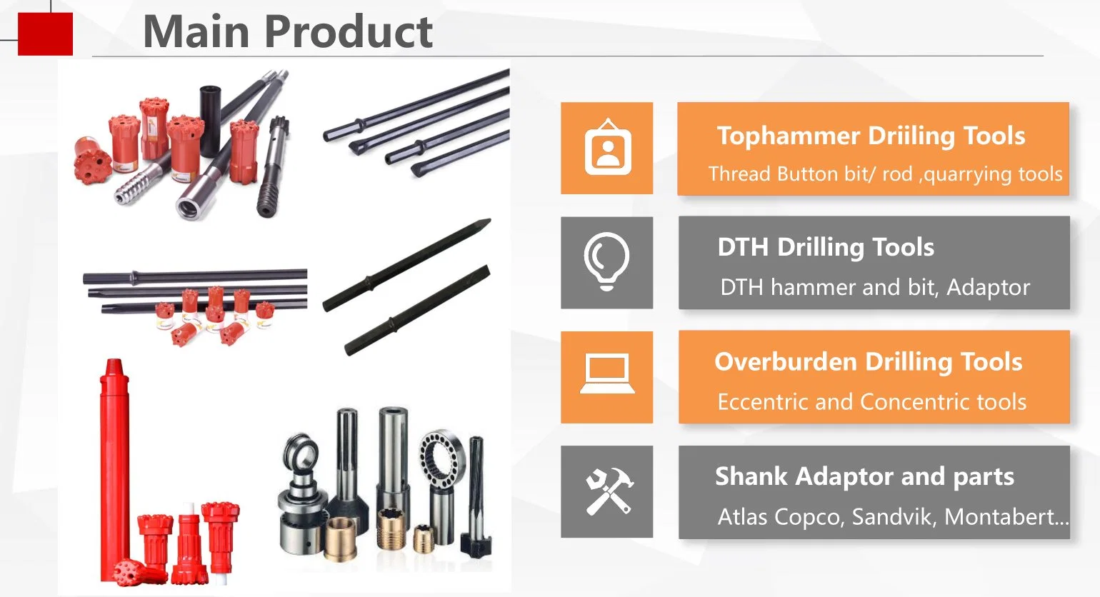 Maxdrill Tungsten Carbide Thread Rock Drilling Tool St58 Thread Button Bit