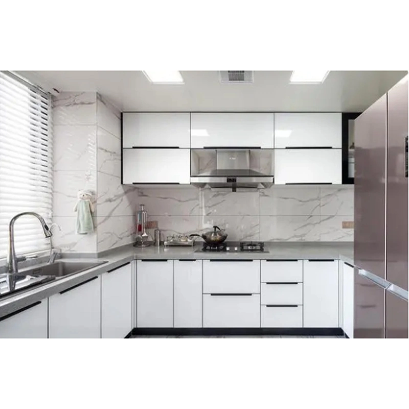 White High Gloss Lacquer Kitchen Design High End Kitchen Furniture