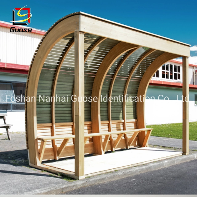 Custom Advertising Street Furniture Vending Bus Shelter with Waiting Chair