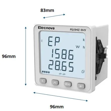 3 Phase AC Digital LCD Panel Mounted Energy Analyzer Multifunctional Power Meter